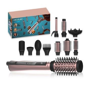 Cepillo De Aire 10 Accesorios Ceramiccare 10in1 Airbrush. 1200w, Secador, Alisador, Rizador, Voluminizador, Difusor Cecotec