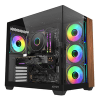 caja atx abysm sava 285b sin fuente negro madera 3 bahias usb-c gpu 410mm