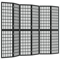 biombo plegable con 6 paneles estilo japones negro 240x170 cm vidaxl