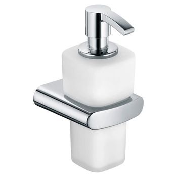 Dispensador De Jabón En Espuma Keuco Ke Elegance 11653, Vidrio Opalino, Soporte/bomba, Cromado, 11653019000