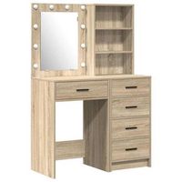 mesa de tocador 2 uds marron 50 x 41 x 135 cm vidaxl