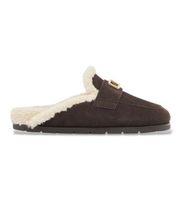 ax armani exchange para mujer xw003096af27450m6444 zuecos de piel con borrego marron 37 plano ninguno casual