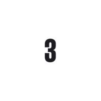 set 3 piezas numeros grandes adhesivos 3 negro