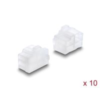 cubierta antipolvo delock rj45 hembra silicona transparente 10 unidades