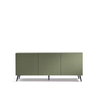 aparador moderno con 3 puertas en madera verde 180x50 cm 80h