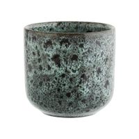 taza de ceramica azul