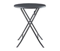 mesa plegable mark exterior metalplastico o60x74cm - efecto ratan negro encasa