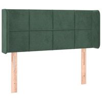 cabecero cama mueble de dormitorio con led de terciopelo 103 x 16 x 7888 cm verde oscuro m020002013