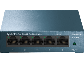 Switch - TP-Link LS105G , 5 puertos Ethernet, 10/100/1000 Mbps,