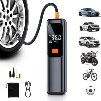 Bomba de aire inalámbrica XANES 150psi, tipo de presión, carga Tipo-C, pantalla digital, inflador portátil de neumáticos