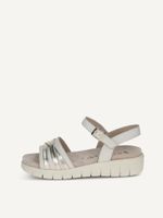 caprice sandal white made of leather and textile without heel size 41
