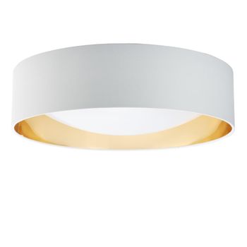 Plafón led textil blanco y dorado ø40cm 30w cct