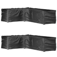 fundas muebles jardin forma de l 2 uds  cubiertas muebles jardin 16 ojales 210x260x80 cm cfw21902