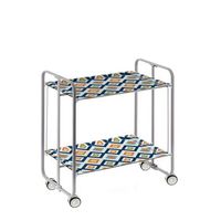 carrito auxiliar plegable bauhaus con ruedas  armazon metalico gris 2 niveles 4 posiciones ajustables81