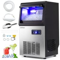 costway maquina de hielo comercial con capacidad 41kgdia cubitos masticables autolimpieza y cuchara de acero inoxidable para cocina bar