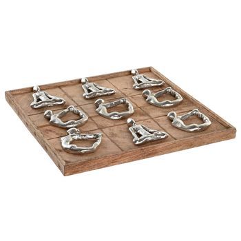 Juego De Mesa Mango Aluminio 32x32x3 Tres En Raya
