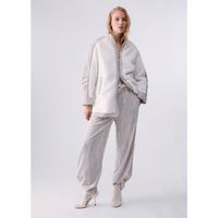 liu jo chaqueta bomber oversize en teddy para mujer