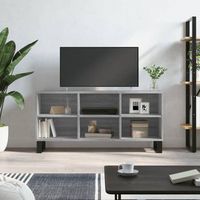 mueble tv  mueble de salon  armario tv madera de ingenieria gris sonoma 1035x30x50 cm cfw777814