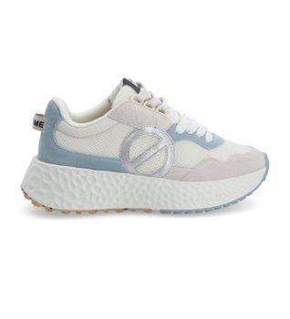 NO NAME para mujer. NNVEKSD Zapatillas Carter Jogger de piel beige, azul (40), 3 a 5cm, Cordones, Casual
