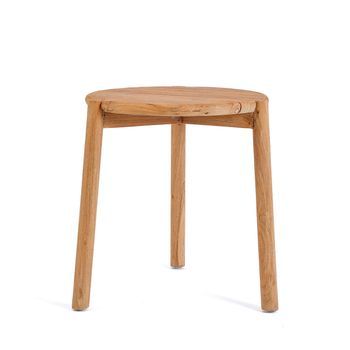 Mesa Auxiliar Madera Teca Bazar Bizar Gilimanuk Exterior 47x47x50 Cm - Natural