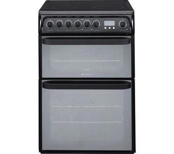 HOTPOINT Ultima DUE61BC Electric Ceramic Cooker ? Black, Black