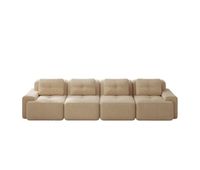 sofa modular 4 plazas - tapizado comodo asiento profundo sin montaje antideslizante - beige