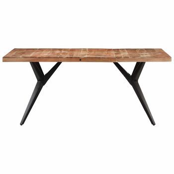 Mesa De Comedor - Mesa De Cocina De Madera Maciza De Acacia 160x80x76 Cm