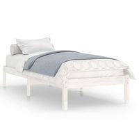 cama individual  cama para adultos  estructura de cama de madera maciza de pino blanco 100x200 cm