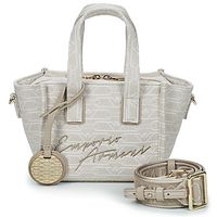 emporio armani bolsa tote m canvas jaquard monogram para mujer