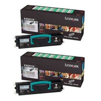 Original Multipack Lexmark E350 Printer Toner Cartridges (2 Pack) -0E352H11E