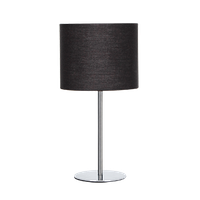 aigostar - lampara de mesa clasica porlamparas de casquillo fino e14 lampara decorativa clasica con base de acero brillante y tulipa negra perfecta para mesa de noche o decorar cualquier estancia