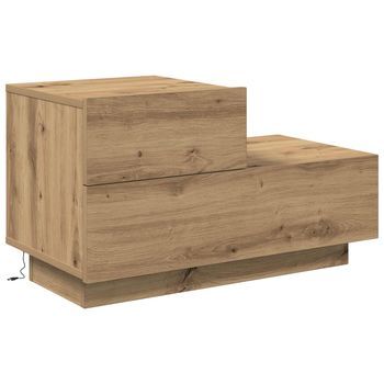 Mesita De Noche - Mesilla De Noche Con Cajón Roble Artisan 70 X 36 X 40.5 Cm
