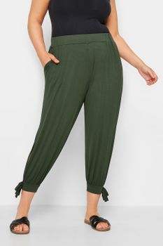 Yours Bombachos Capri Caqui Con Lazo , Mujer Curvy Y Tallas Grandes, Yours