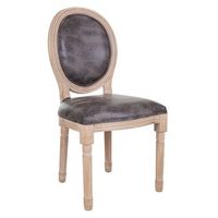 silla de madera tapizada gris 48x46x4896