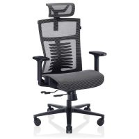 valk gaming noma office silla gaming de malla transpirable grisnegra