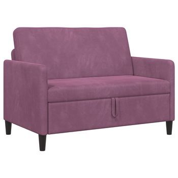 Sofá Con Almacenamiento Morado 122 X 78 X 87 Cm Poliéster Vidaxl