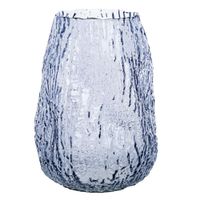 jarron de vidrio azul claro alt 25 cm