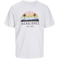 jack  jones camiseta 12276250 jjpalm tee ss crew neck mni white para nino