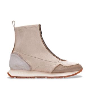 Hispanitas para mujer. HI254354 Zapatillas de Piel Kansas beige (37), Plano, Cremallera, Casual
