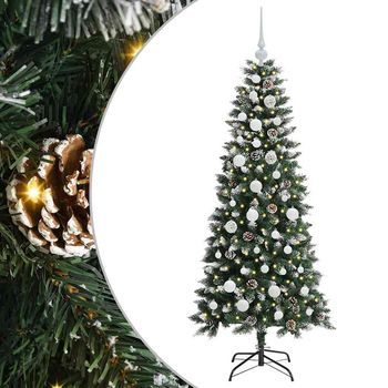 Árbol De Navidad | Decoraciones De Navidad Artificial Verde 150 Cm Pvc, Plástico Y Acero