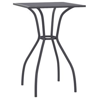Mesa De Jardín | Mesa De Exterior De Malla De Acero Gris Antracita 50x50x72 Cm