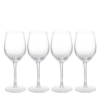 Set de 4 copas de vino tinto de vidrio transparente h21