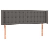 cabecero de cuero sintetico gris 147x16x7888 cm vidaxl