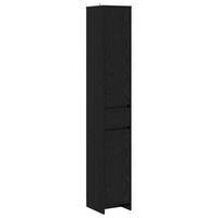 mueble de cuarto de bano roble negro 30 x 33 x 190 cm vidaxl