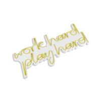 iluminacion led decorativa de plastico work hard play hard amarillo 55x36x2 cm