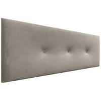dhome cabecero de terciopelo liso con botones 150x50 camas 150160 - marron