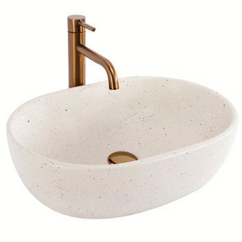 Lavabo Sobre Encimera Rea Amelia Sandy Beige