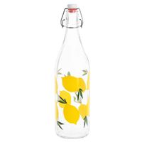 jarra en vidrio transparente con limones amarillos 1l