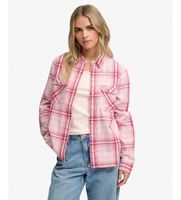 superdry para mujer w4010596a camisa lumberjack check flannel rosa s casual algodon manga larga