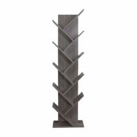 estanteria con 10 estantes en mdf gris blanqueado